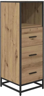 vidaXL Ντουλάπι Μπάνιου με συρτάρι artisan δρυς 35 x 37.5 x 100 εκ.