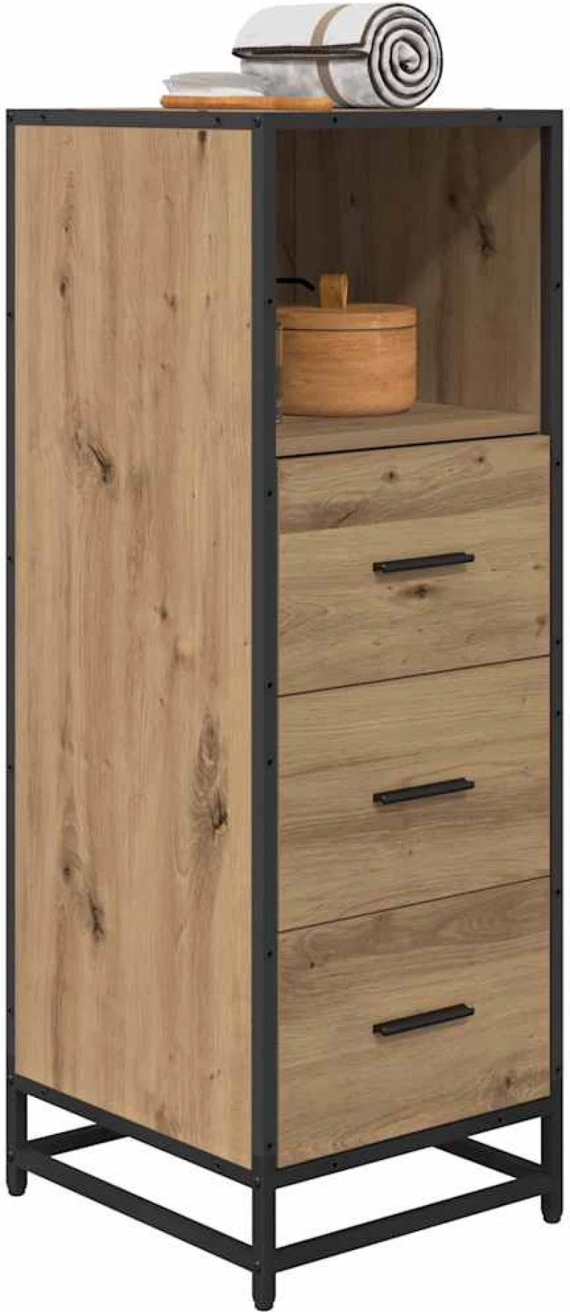 vidaXL Ντουλάπι Μπάνιου με συρτάρι artisan δρυς 35 x 37.5 x 100 εκ.