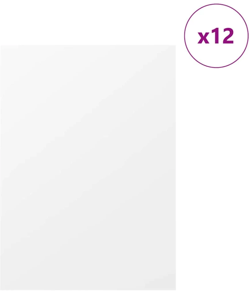 vidaXL Πίνακες Διακόσμησης 12 pcs Λευκό 30 x 42 x 0.3 εκ