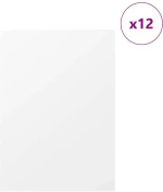 vidaXL Πίνακες Διακόσμησης 12 pcs Λευκό 30 x 42 x 0.3 εκ