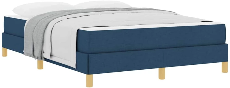 vidaXL Κρεβάτι με ελατήρια Μπλε και Καφέ 140 x 200 cm