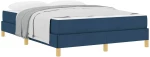 vidaXL Κρεβάτι με ελατήρια Μπλε και Καφέ 140 x 200 cm