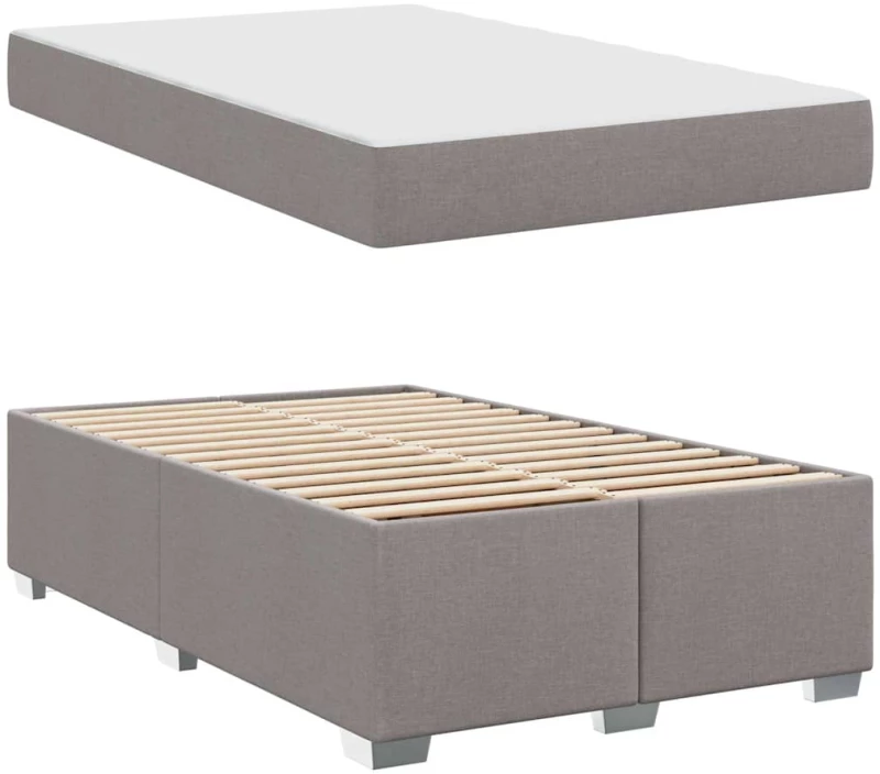 vidaXL Σκελετός Κρεβατιού Taupe 120 x 190 cm ύφασμα