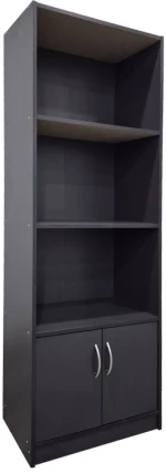 Βιβλιοθήκη Tekaro pakoworld σε ανθρακί απόχρωση 60x29x166εκ