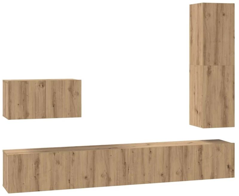 vidaXL Σετ επίπλου τηλεόρασης 4 pcs artisan δρυς 30.5 x 30 x 110 εκ.
