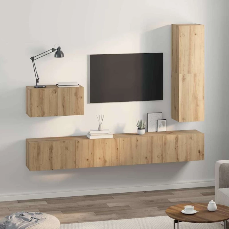 vidaXL Σετ επίπλου τηλεόρασης 4 pcs artisan δρυς 30.5 x 30 x 110 εκ.