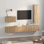 vidaXL Σετ επίπλου τηλεόρασης 4 pcs artisan δρυς 30.5 x 30 x 110 εκ.