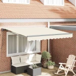 vidaXL Σκηνίτσα Αναδιπλούμενη Κρεμ 300x250 εκ. ύφασμα