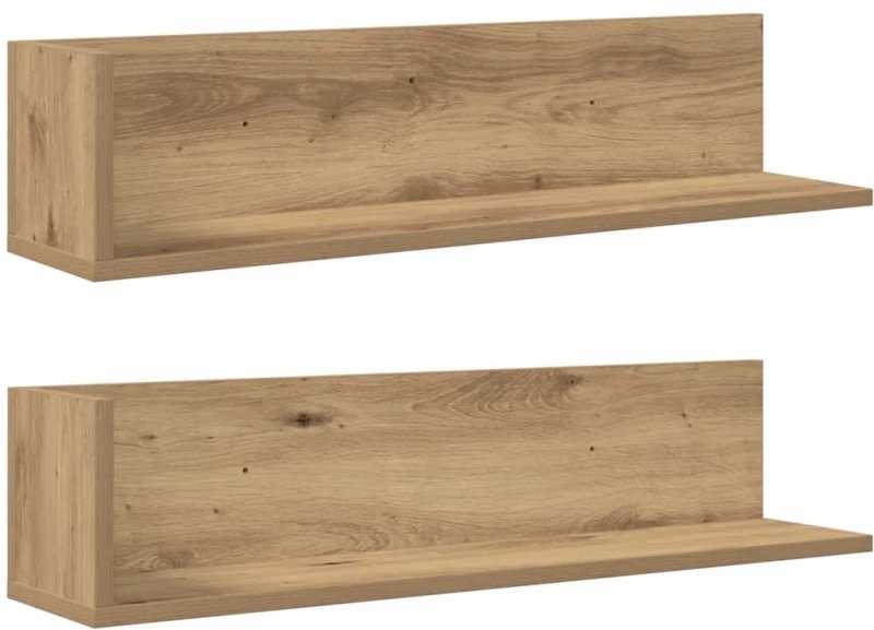 vidaXL Ράφια τοίχου 2 τεμάχια Artisan Oak Κατασκευασμένο ξύλο