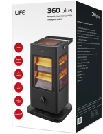 LIFE Ηλεκτρική θερμάστρα χαλαζία 5 πλευρών, 2000W 360 PLUS