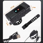 Φως Ποδηλάτου με Κόρνα HY-7518 400lm Αδιάβροχο με USB Type-C