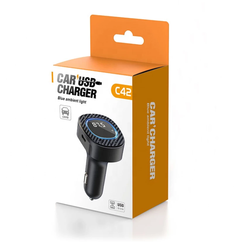 FM Transmitter Αυτοκινήτου με Type-C - USB - Bluetooth C42 Type-C + USB C42