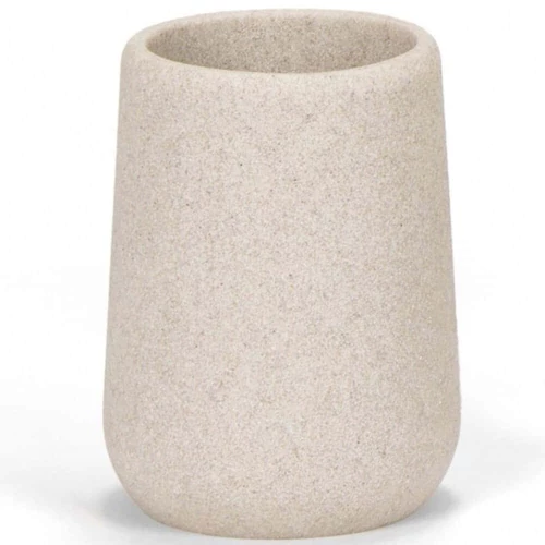 Ποτηροθήκη Sandstone AH-BA21033 Φ7,5x10,5cm Beige Andrea House Πέτρα