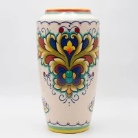Βάζο Κεραμικό 819-00186 Φ17x33cm Beige-Multi Estheti Home Κεραμικό