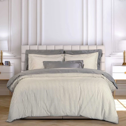 Σεντόνια 2296 (Σετ 4τμχ) Grey-White Greenwich Polo Club King Size 250x270cm 100% Βαμβάκι