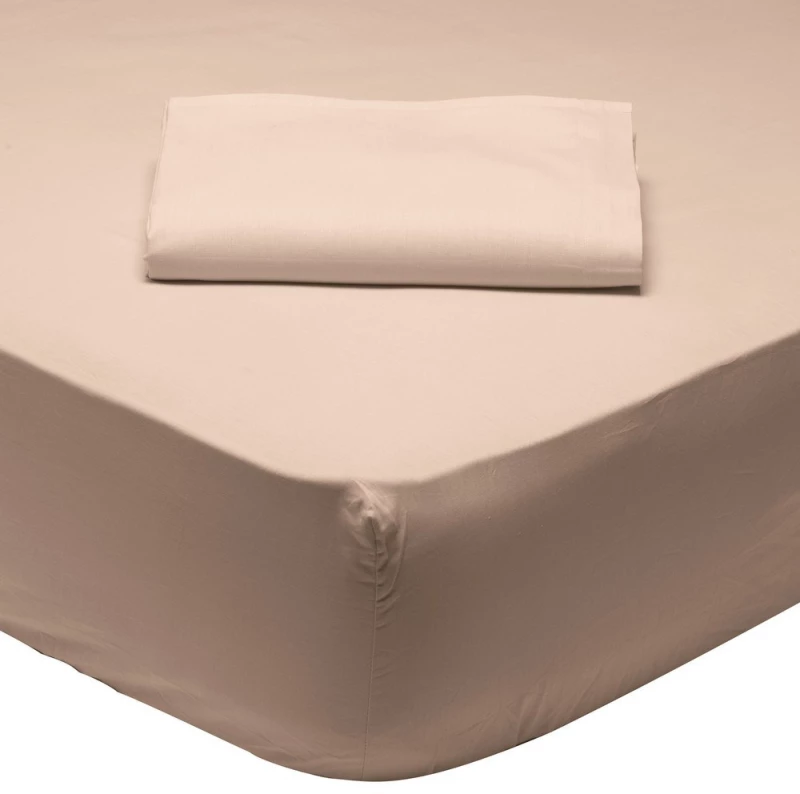 Σεντόνι 1002 Με Λάστιχο Beige Das Home King Size 180x235cm 100% Βαμβάκι