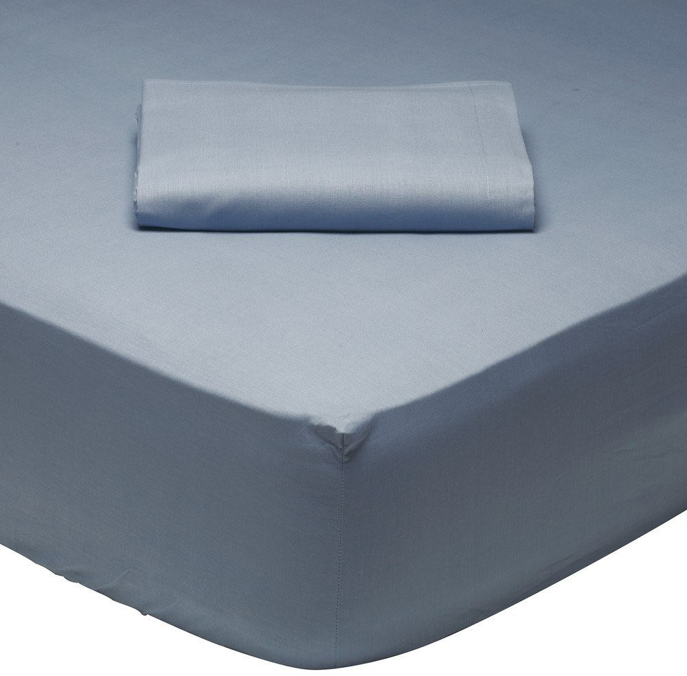 Σεντόνι 1006 Με Λάστιχο Dusty Blue Das Home Υπέρδιπλo 160x235cm 100% Βαμβάκι