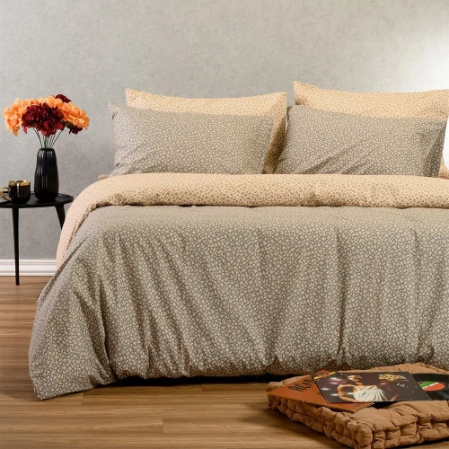 Σεντόνια Samuele (Σετ 4τμχ) Grey Melinen Διπλό 205x270cm 100% Βαμβάκι