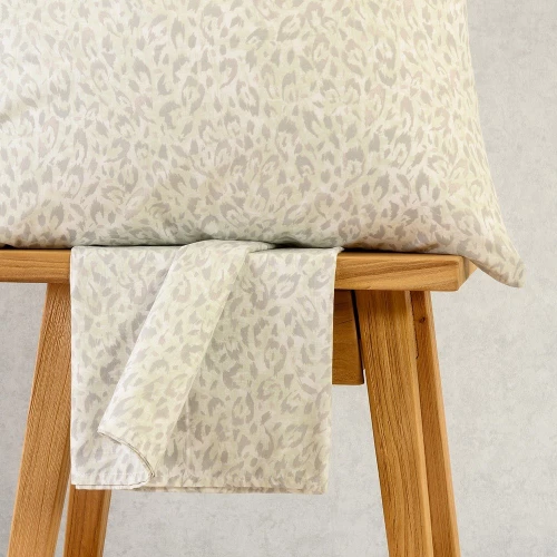 Κατωσέντονο Leo Με Λάστιχο (Σετ 2τμχ) Aqua-Grey Melinen Μονό 100x232cm Βαμβάκι-Πολυέστερ