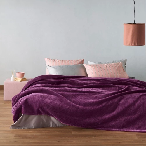 Κουβέρτα Bella 05 Plum Kentia King Size 260x240cm Πολυέστερ