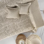 Ριχτάρι Stamp Taupe Guy Laroche Πολυθρόνα 180x150cm Ακρυλικό,Βαμβάκι, Polyester