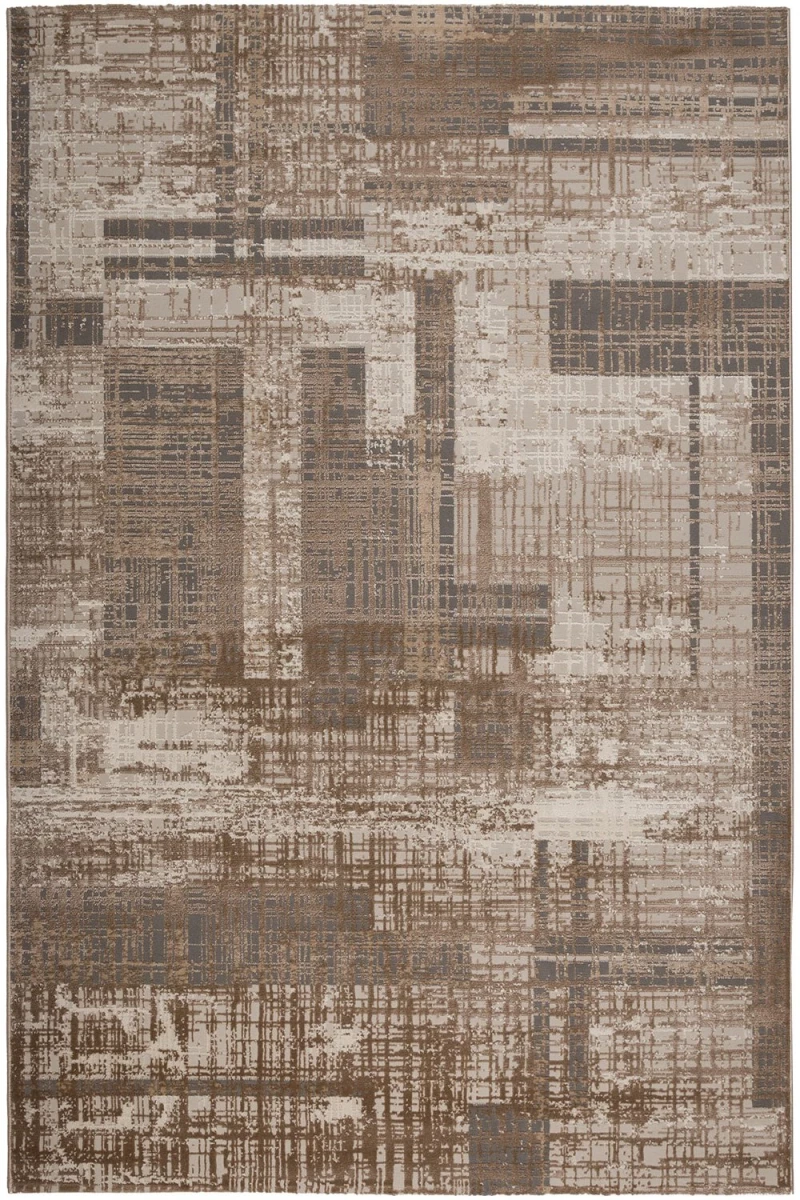 Χαλί Fanci D649T White Shade-Dark Grey Βιοκαρπέτ 240X340cm