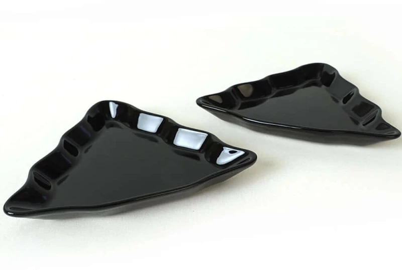 Πιατέλα Σερβιρίσματος (Σετ 2Τμχ) 275KRM2105 22cm Black Hermia Κεραμικό