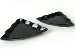 Πιατέλα Σερβιρίσματος (Σετ 2Τμχ) 275KRM2105 22cm Black Hermia Κεραμικό