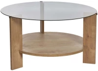 Τραπέζι Σαλονιού Clara 668NRD1108 75x75x40cm Oak-Fume