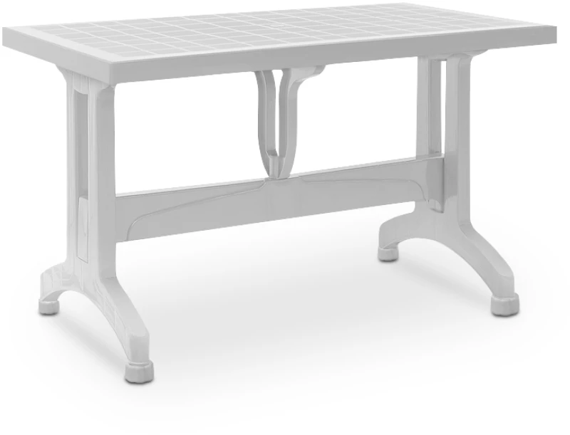 Τραπέζι πολυπροπυλενίου Callan  χρώμα λευκό 120x70x73εκ.