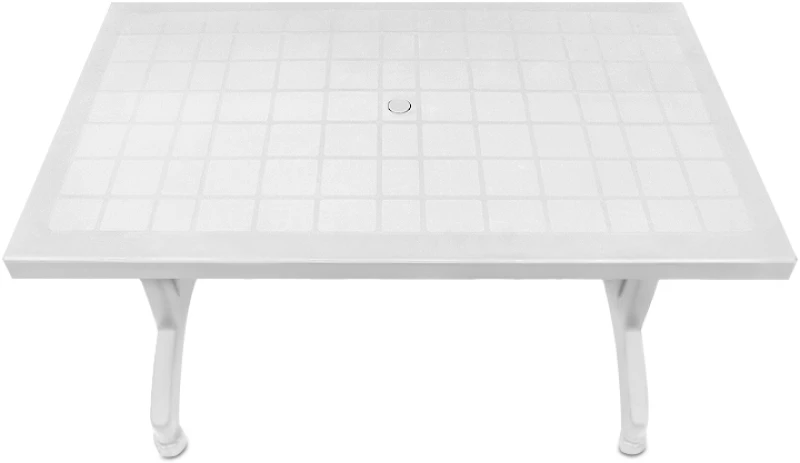 Τραπέζι πολυπροπυλενίου Callan  χρώμα λευκό 120x70x73εκ.