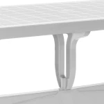 Τραπέζι πολυπροπυλενίου Callan  χρώμα λευκό 120x70x73εκ.