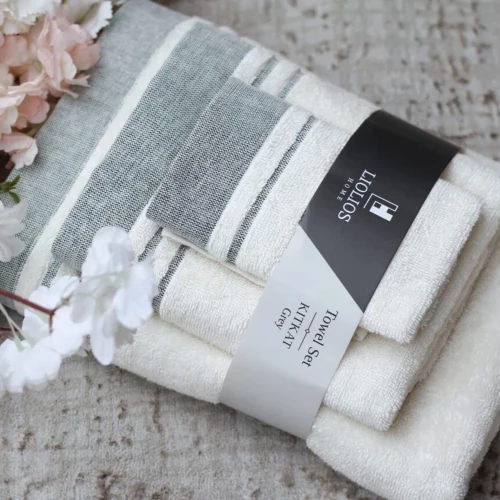 Πετσέτες σετ/3 KitKat Grey Liolios Home 2540