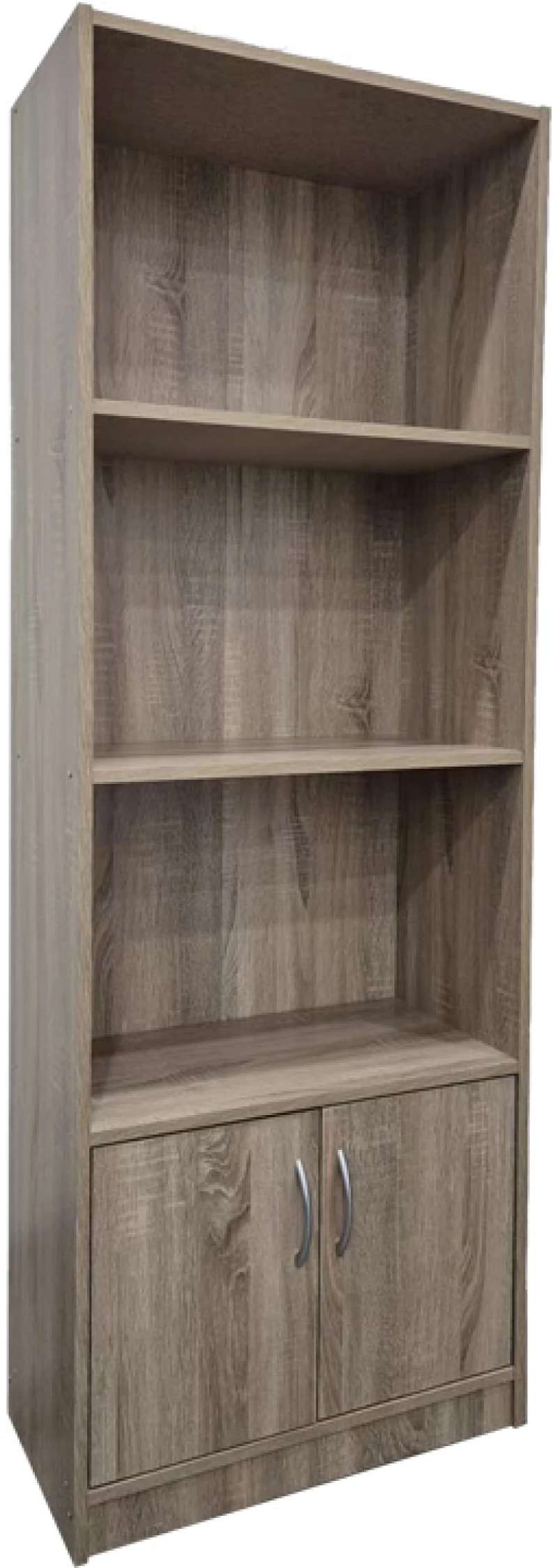 Βιβλιοθήκη Tekaro pakoworld σε sonoma απόχρωση 60x29x166εκ