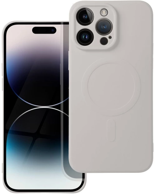 Silicone Mag Cover (Big Hole) Case Compatible With Magsafe For Iphone 17 Pro Max Titanium