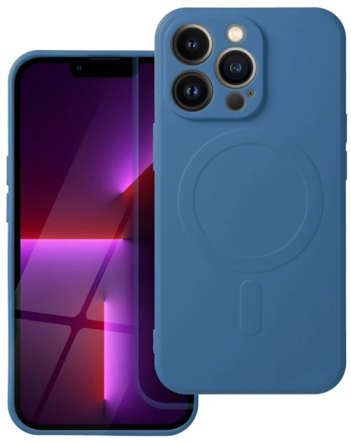 Silicone Mag Cover (Big Hole) Case Compatible With Magsafe For Iphone 17 Air Blue