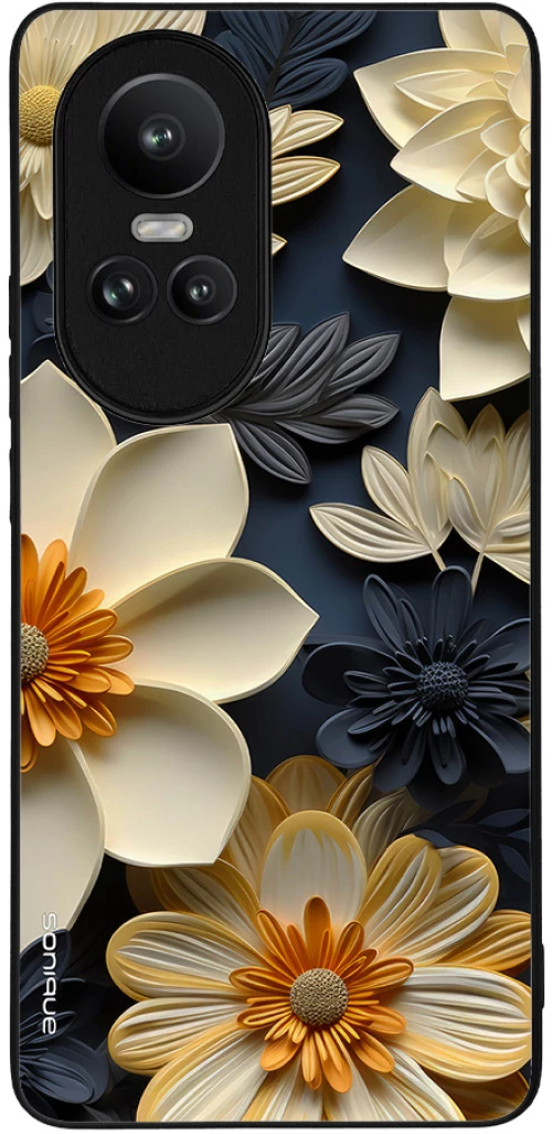 Θήκη Sonique 3D Flower Series για Oppo Reno10 Pro 5G Εκρού
