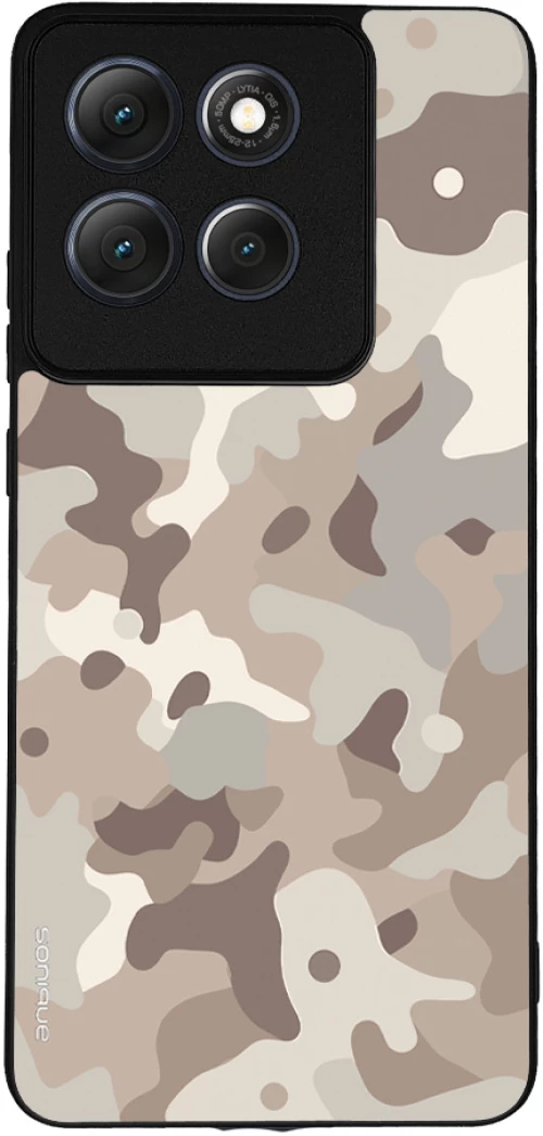 Θήκη Sonique Camouflage Army Series για Motorola Moto G86 5G Μπεζ