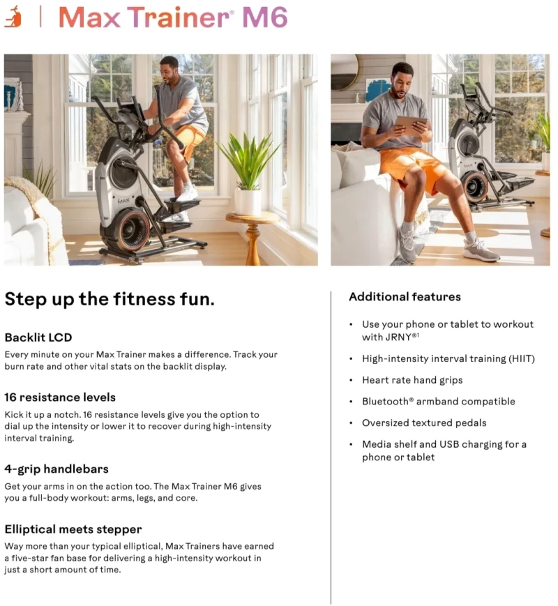 Ελλειπτικό Bowflex Max Trainer M6I