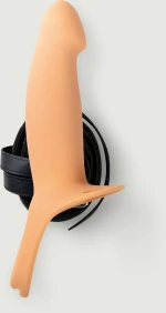 Ανδρικό Κούφιο Strap On Σιλικόνης H2 Hollow Large Silicone Strap On with Harness - Φυσικό Χρώμα