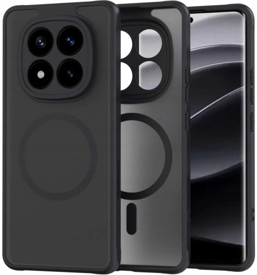 Θήκη Xiaomi Redmi Note 14 Pro Plus 5G Spacecase Hybrid MagSafe Σκληρή Ημιδιάφανη με MagSafe - Black (5905719117665)