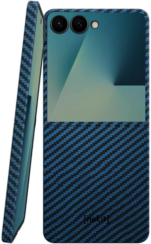 Θήκη Samsung Galaxy Z Flip7 Nekit Fiber Σκληρή με MagSafe Aramid Fiber 1mm 1500D Kevlar - Blue (8719246494567)