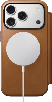 Θήκη iPhone 17 Pro Nomad Modern Leather Folio Δερμάτινο Πορτοφόλι με MagSafe - English Tan (NM014179858)