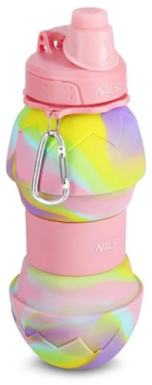 NC4102 SILICONE FOLDABLE WATER BOTTLE 700ML PINK NILS