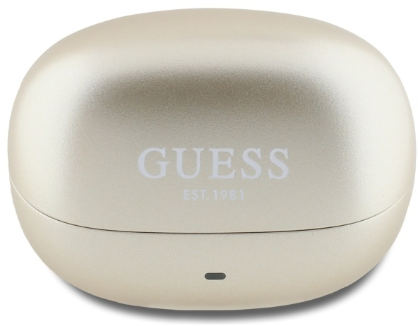 Guess Bluetooth headphones GUTWST88MCTGD TWS + docking station gold/gold Capsule Printed Logo