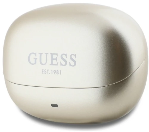 Guess Bluetooth headphones GUTWST88MCTGD TWS + docking station gold/gold Capsule Printed Logo