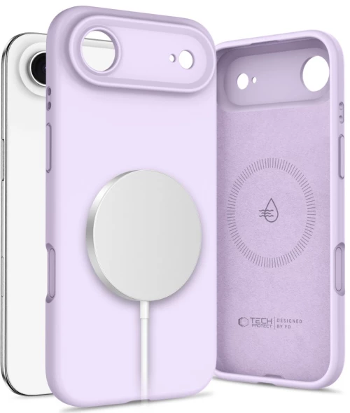 Tech-Protect Silicone MagSafe Case for iPhone 17 Air - Purple