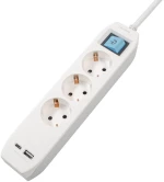 Spacer PP-3-45-TC-USB Πολύπριζο με USB-A, USB-C και Καλώδιο 4.5m