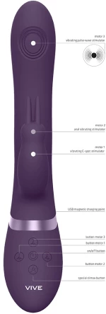 Rini - Pulse Wave & Vibrating Double Penetration Rabbit Purple