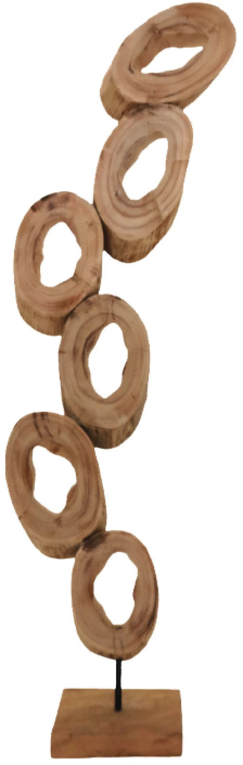 Επιτραπέζιο διακοσμητικό Sametro Inart φυσικό μάνγκο ξύλο-μέταλλο 24x9x85εκ 312-000041